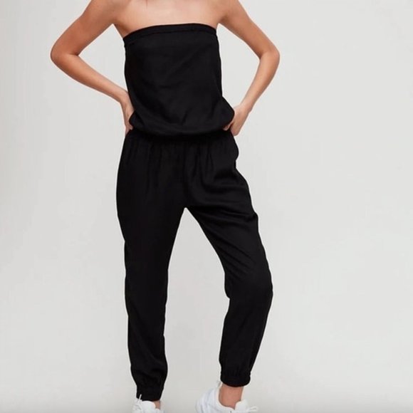 Aritzia Black Strapless Jumpsuit - Picture 2 of 9